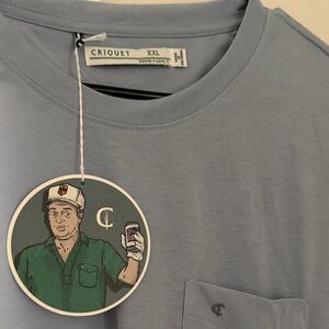 Criquet Sky Blue Pocket Tee XXL